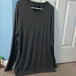 Kenneth Cole Charcoal V-Neck Sweater for Men